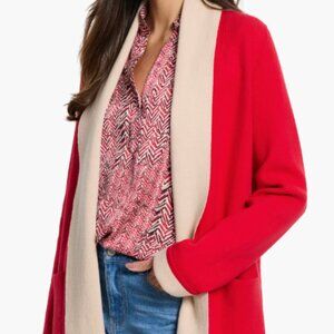 NIC + ZOE Cool Nights Reversible Fringe Knit Jacket